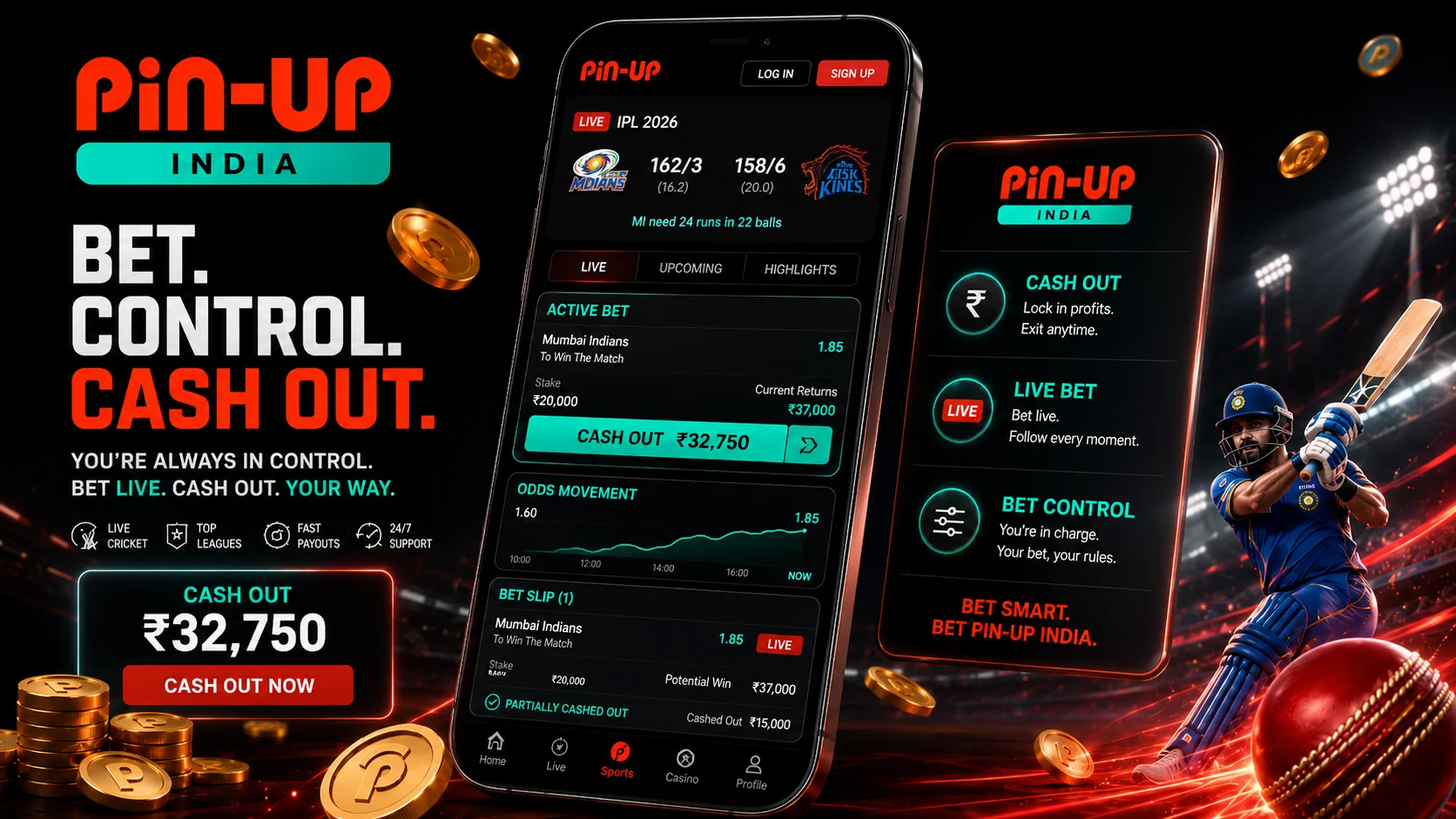 Pin-Up India bet cashout mobile