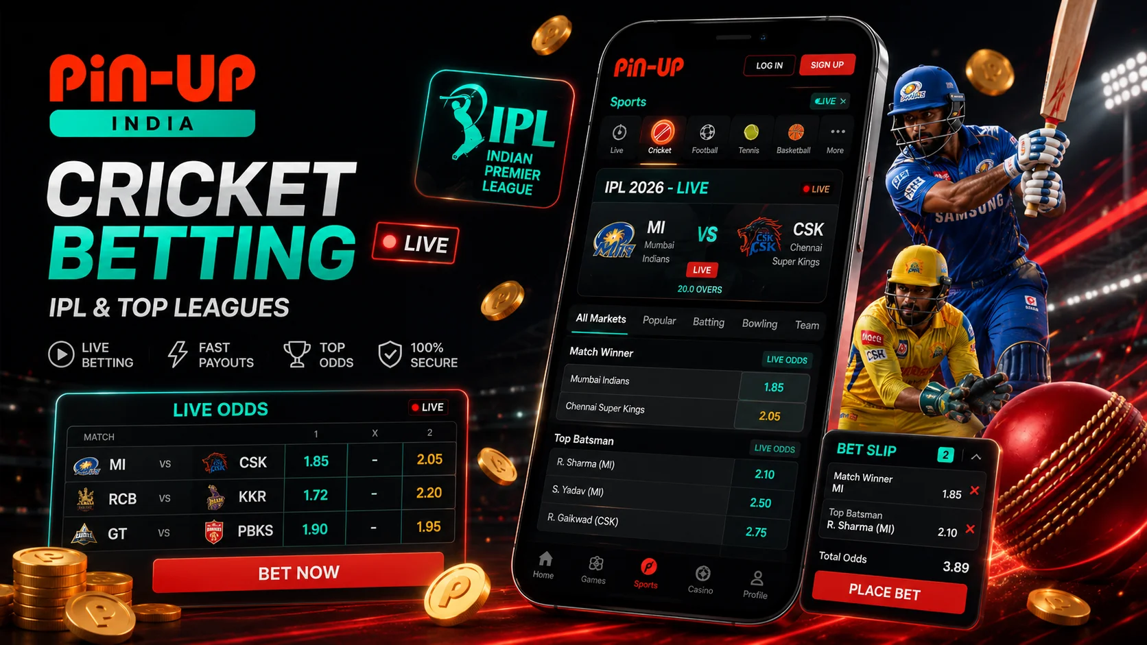 Pin-Up India bet hero cricket ipl