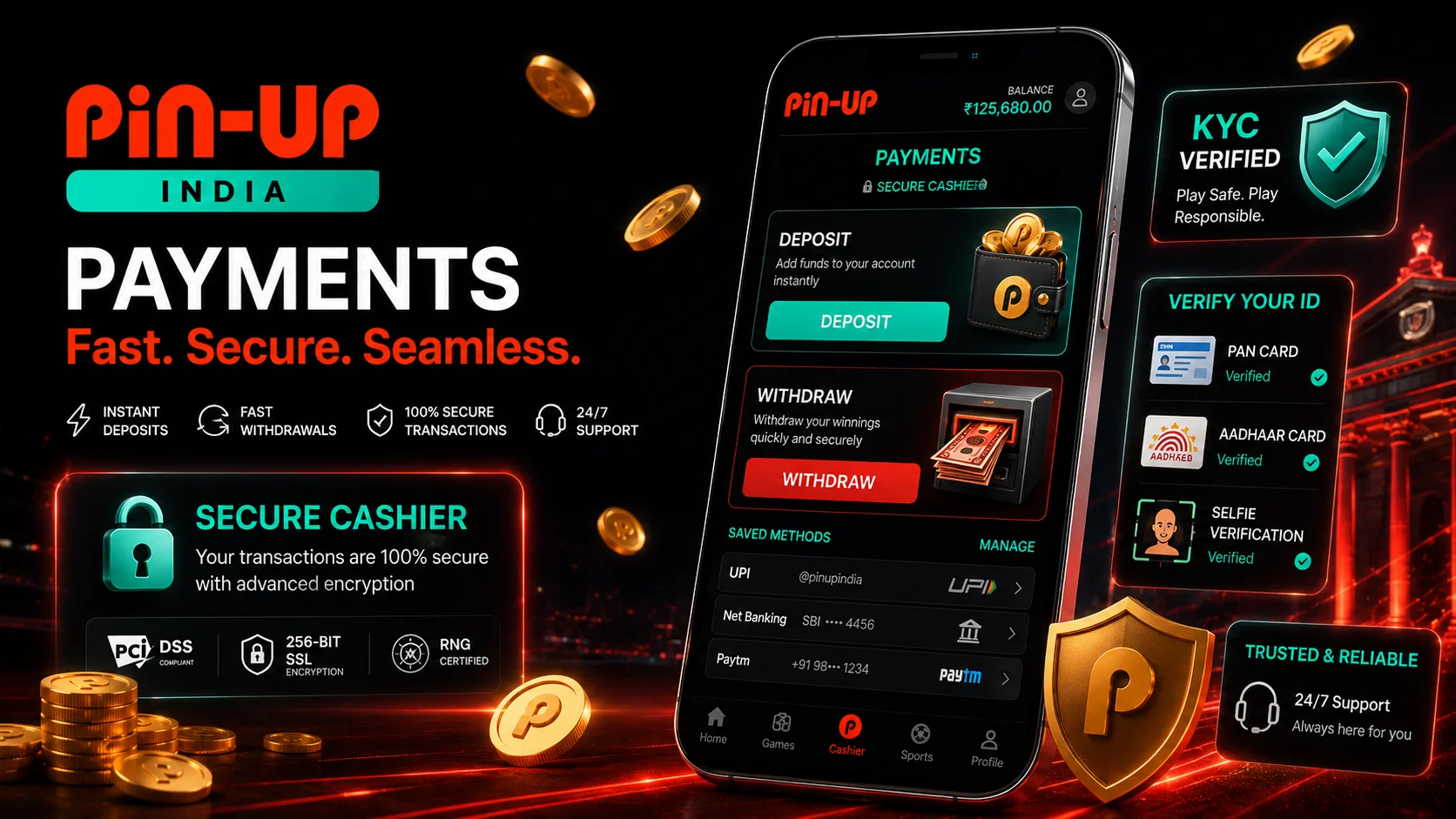Pin-Up India payments hero india methods